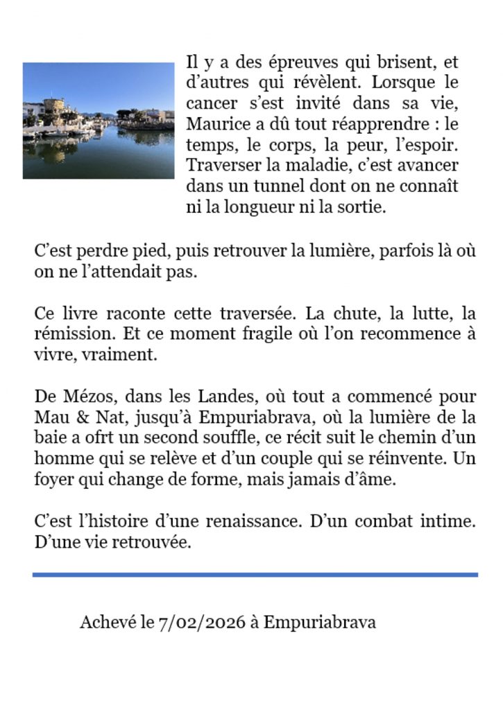 La 4 eme de couverture du livre Encore Vivant en français et dans sa version e-book