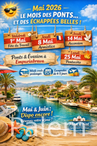 quatre week end de trois jours en ce mois de mai 2026
