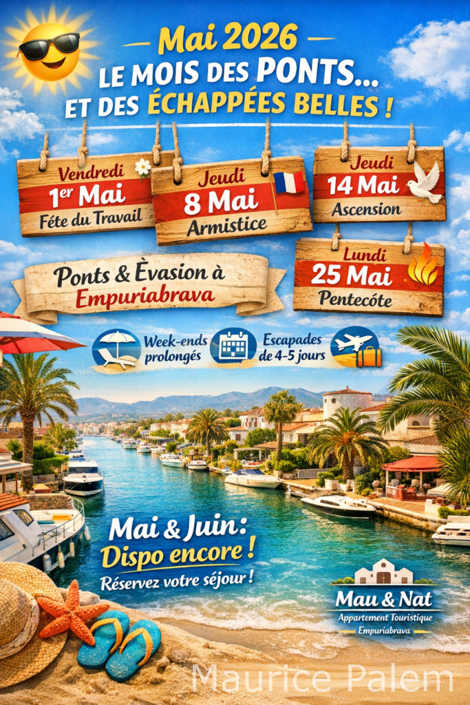 quatre week end de trois jours en ce mois de mai 2026